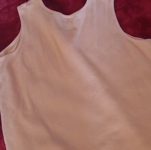 Peach color button detail in front tank top